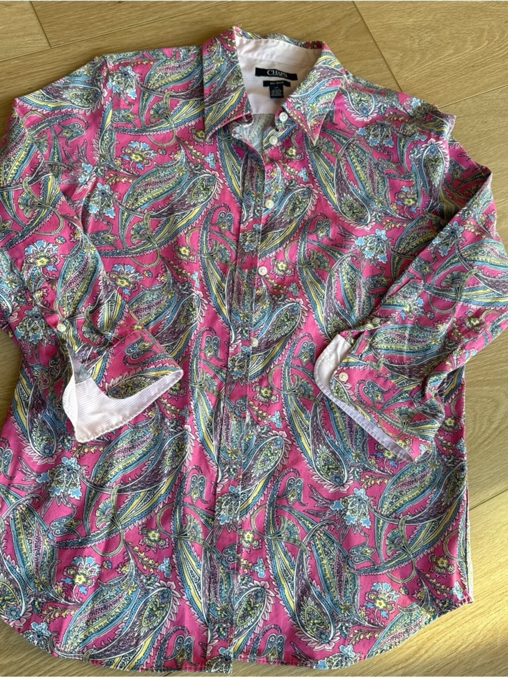 Chaps women’s Pink Paisley Button-Down Shirt